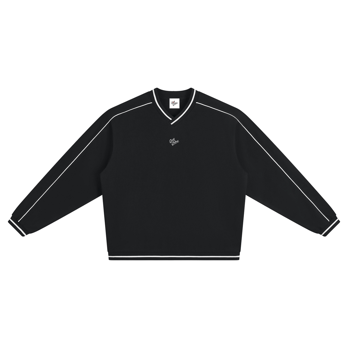 Albatross Sweatshirt — colour block V-neck golf sweatshirt by Golf Chimp