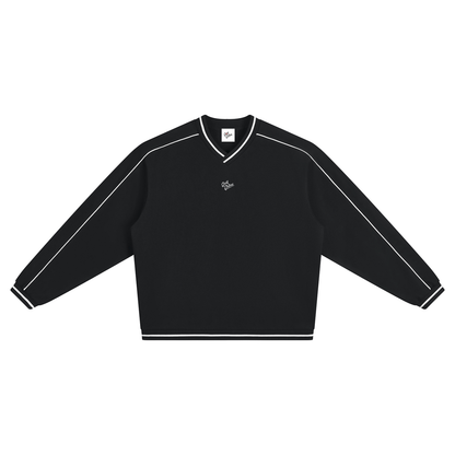 Albatross Sweatshirt — colour block V-neck golf sweatshirt by Golf Chimp