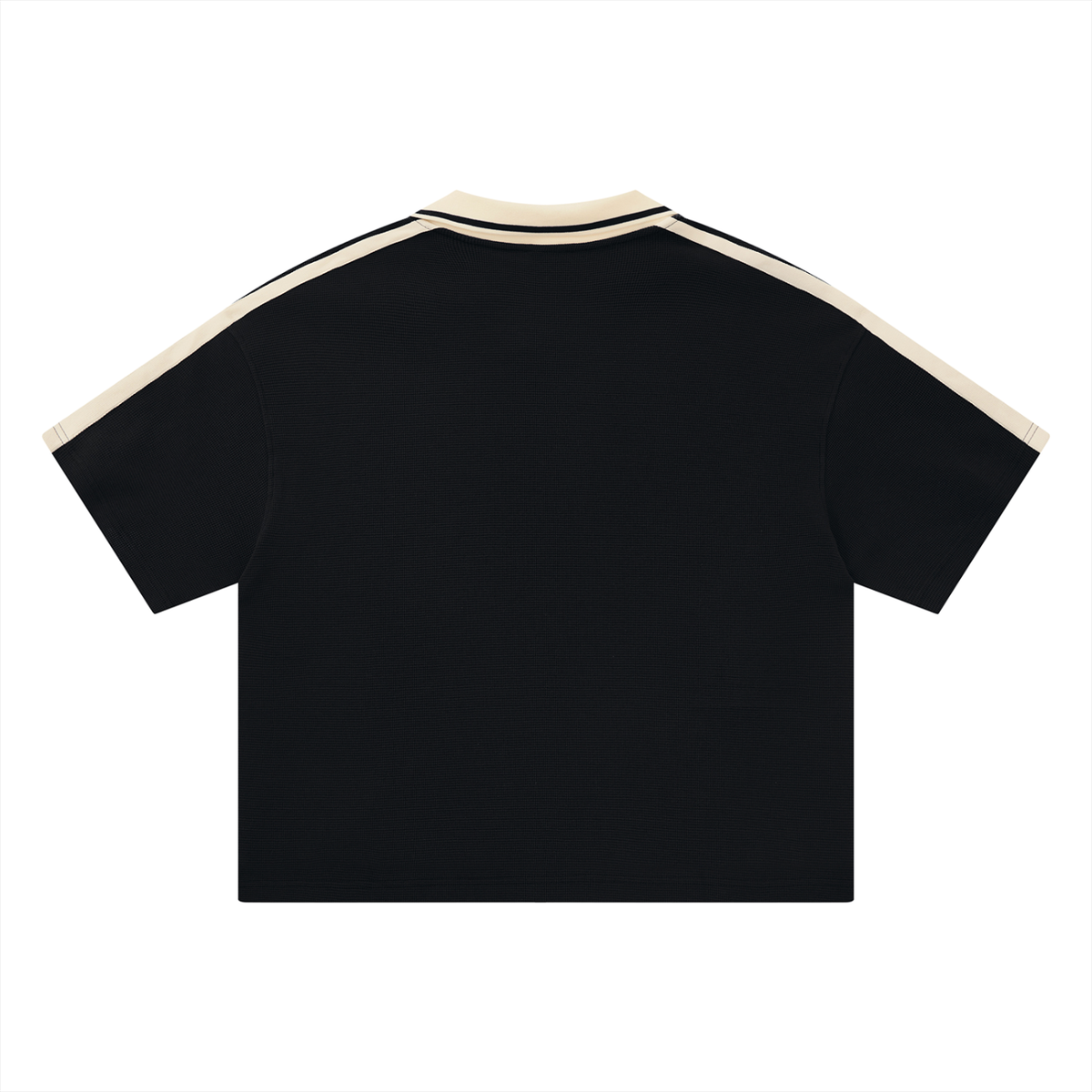 Rough Tee oversized golf polo, contrast shoulder stripe