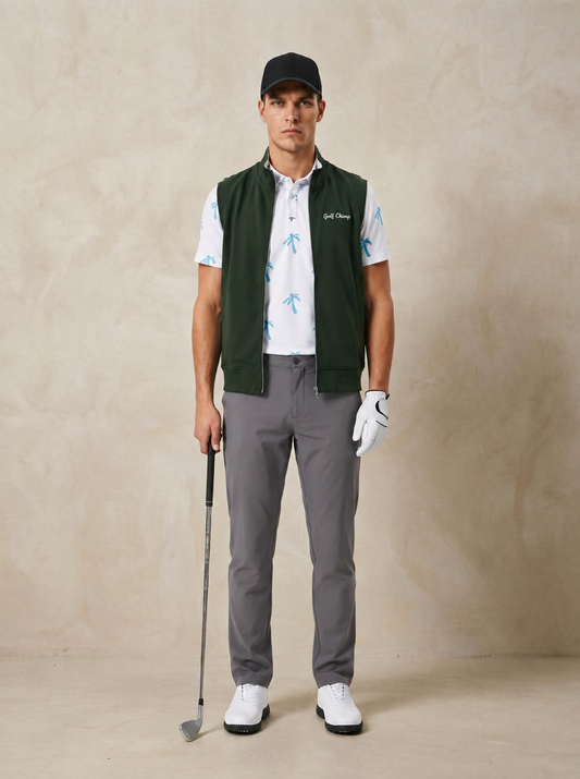 Caddie Vest — Full-Zip Golf Gilet