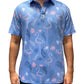 Mingos Polo — men's flamingo print performance golf polo shirt by Golf Chimp