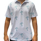 Palms Polo — men's white performance golf polo shirt by Golf Chimp