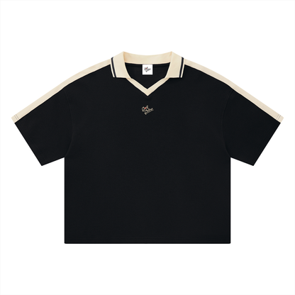 Rough Tee oversized golf polo, front view