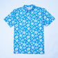 Honolulu Polo golf shirt, tropical print detail