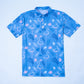 Mingos Polo golf shirt, flamingo print detail